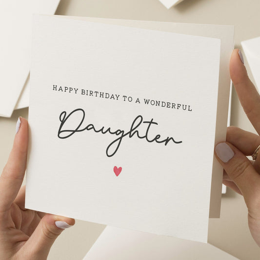 Daughter Birthday Card, Simple Birthday Card For Daughter, Birthday Gift For Daughter, Cute Card For Daughter, Birthday Gift