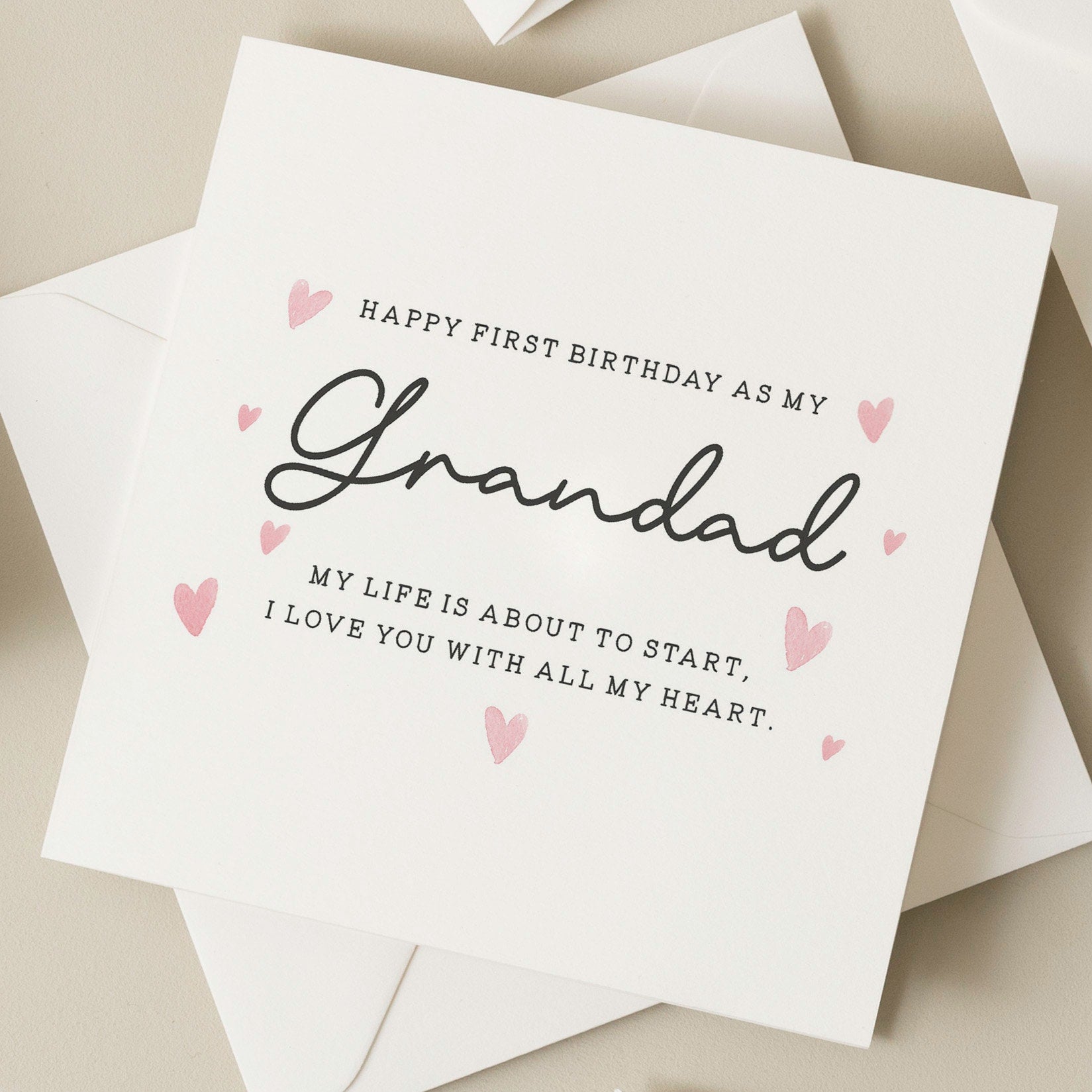 Grandad Birthday Card, Happy 1st Birthday As My Grandad, Birthday Gift For Grandad, Birthday Card For Him, Grandpa Card, Pops, Grandparent