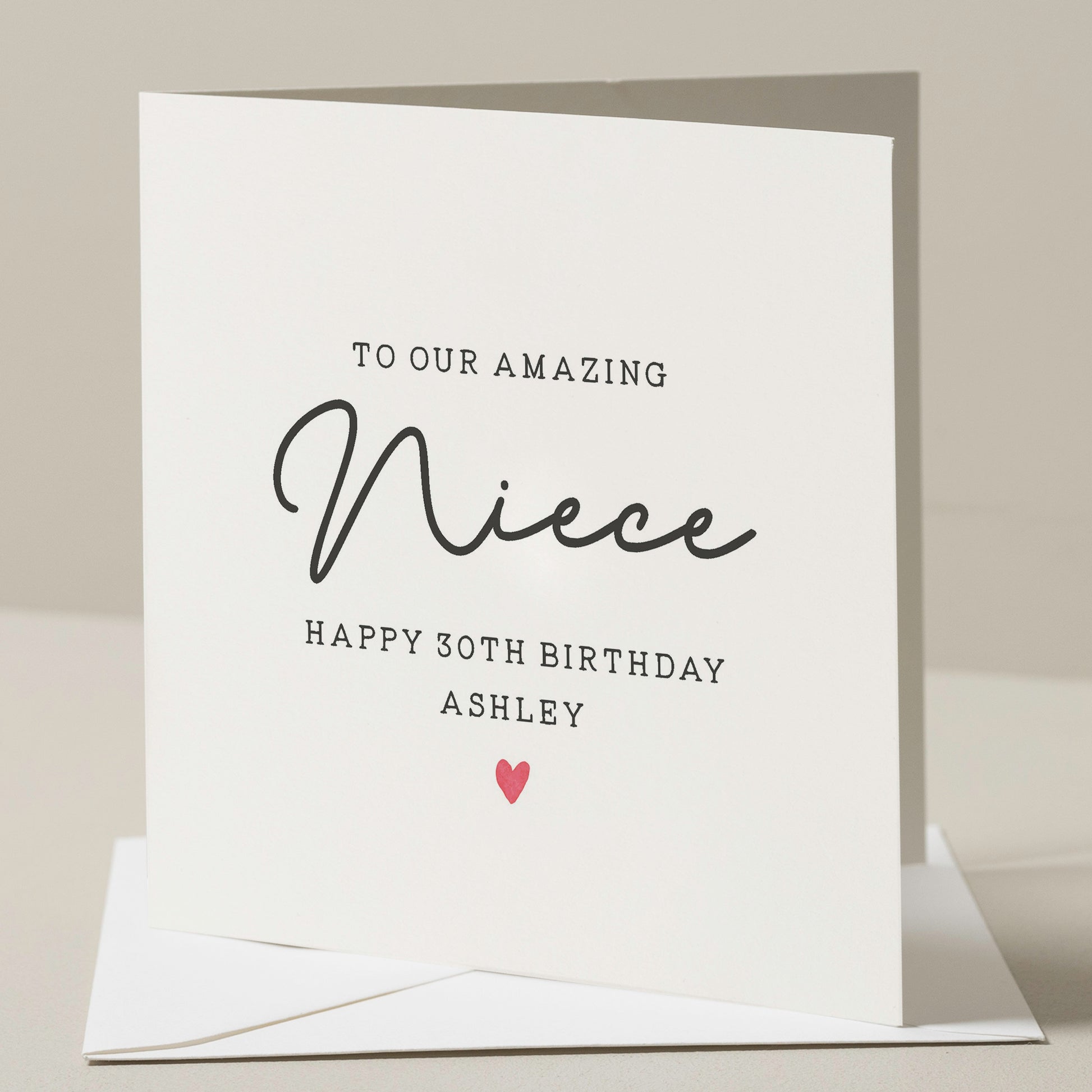 Birthday Card To Niece, 30th Birthday Card For Niece, Niece Birthday Gift, Thirtieth Birthday Card For Niece, 30th Milestone Birthday Gift