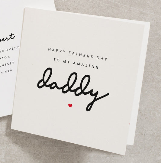 Happy Fathers Day To My Amazing Dad, Special Dad Fathers Day Card, Best Dad Ever Card, Father Day Card For My Daddy From Baby, Kids FD100