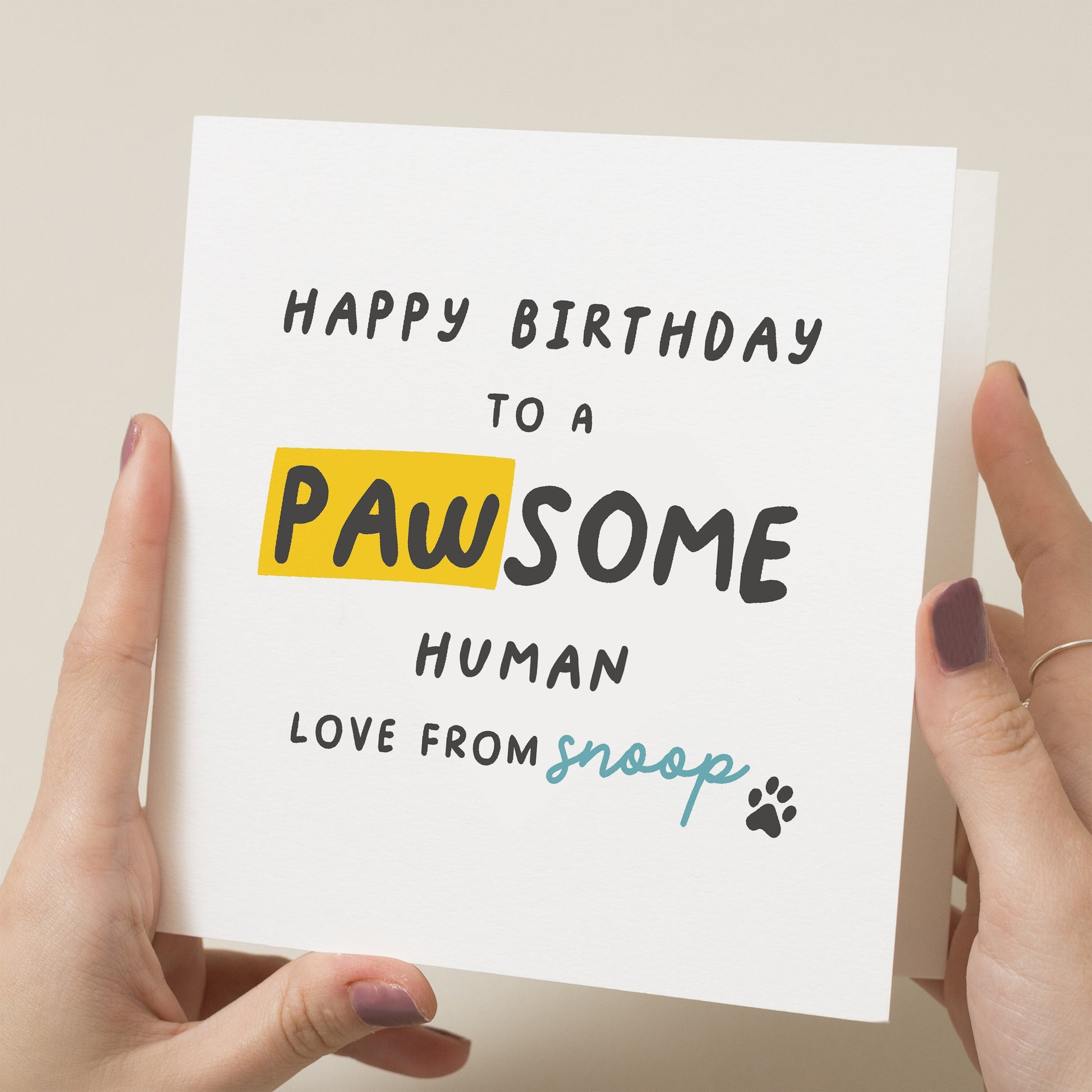 Happy Birthday Card From the Dog, Personalised Card From Dog, Dog Parent Gift, Funny Card From The Dog, Pet Lover Card, Pet Birthday Card