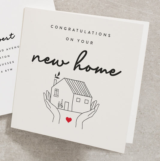 Congratulations On Your New Home Card, New Home Card, Housewarming Card, Happy Moving Day Card, New Home Card, Moving House Card NH008