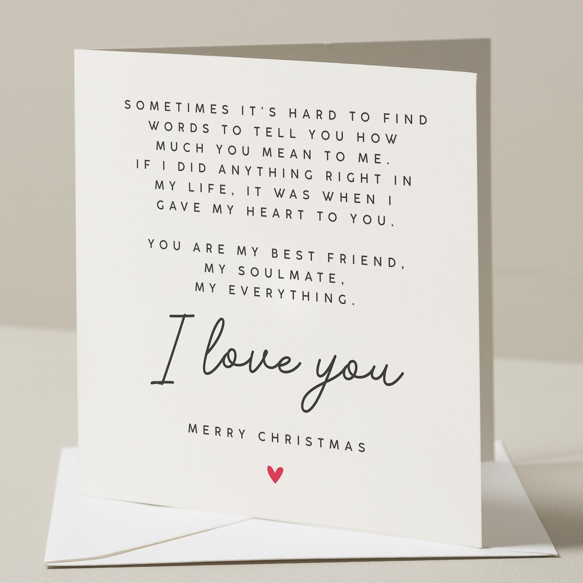 Wife Christmas Card, Husband Christmas Poem Card, Poem Personalised Christmas Card, Boyfriend Christmas Card, Girlfriend Christmas Card