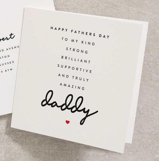 Fathers Day Card For Dad, Fathers Day Poem, Special Dad Cad, Supportive Dad Card, Amazing Dad, Dad Card, Fathers Day From Daughter FD096