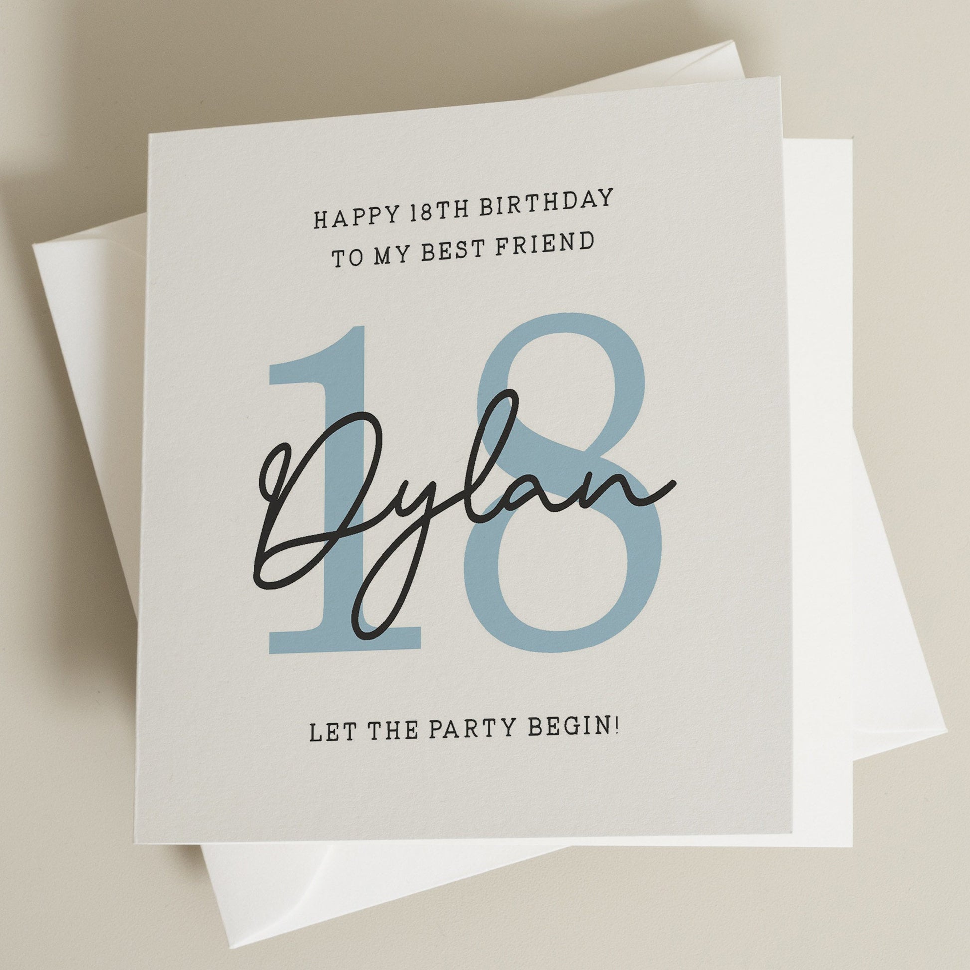 Personalised 18th Birthday Card For Best Friend, Guy Friend Birthday Card, Eighteenth Birthday Card, Birthday Gift For Him