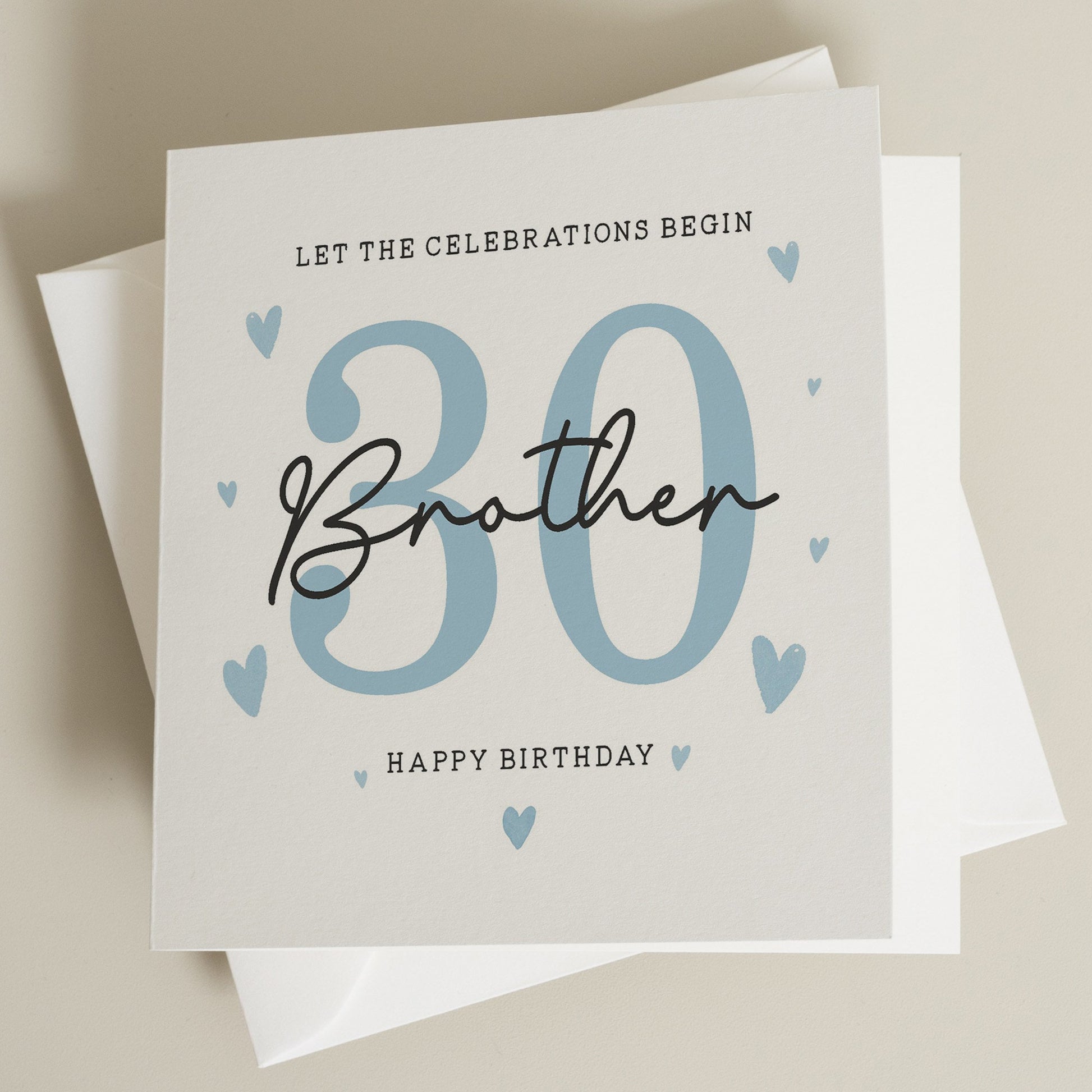 30th Birthday Brother Card, Birthday Card For Brother, 30th Birthday Gift For Brother, Thirtieth Card For Brother, Brother Birthday Gift