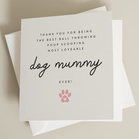 Cute Dog Mummy Mothers Day Card, Mothers Day Card For Dog Mum, Dog Mum Mothers Day Card, Personalised Mothers Day Card, Mothers Day Card