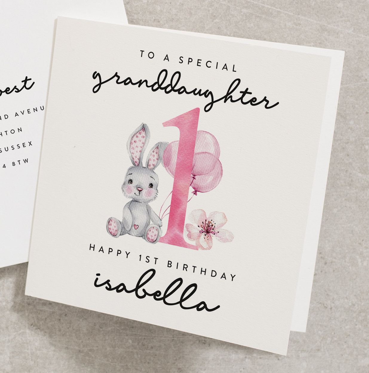 Happy 1st Birthday Granddaughter, To A Special Granddaughter, First Birthday Card, Babies First Birthday, Baby Girl 1st Birthday BC865