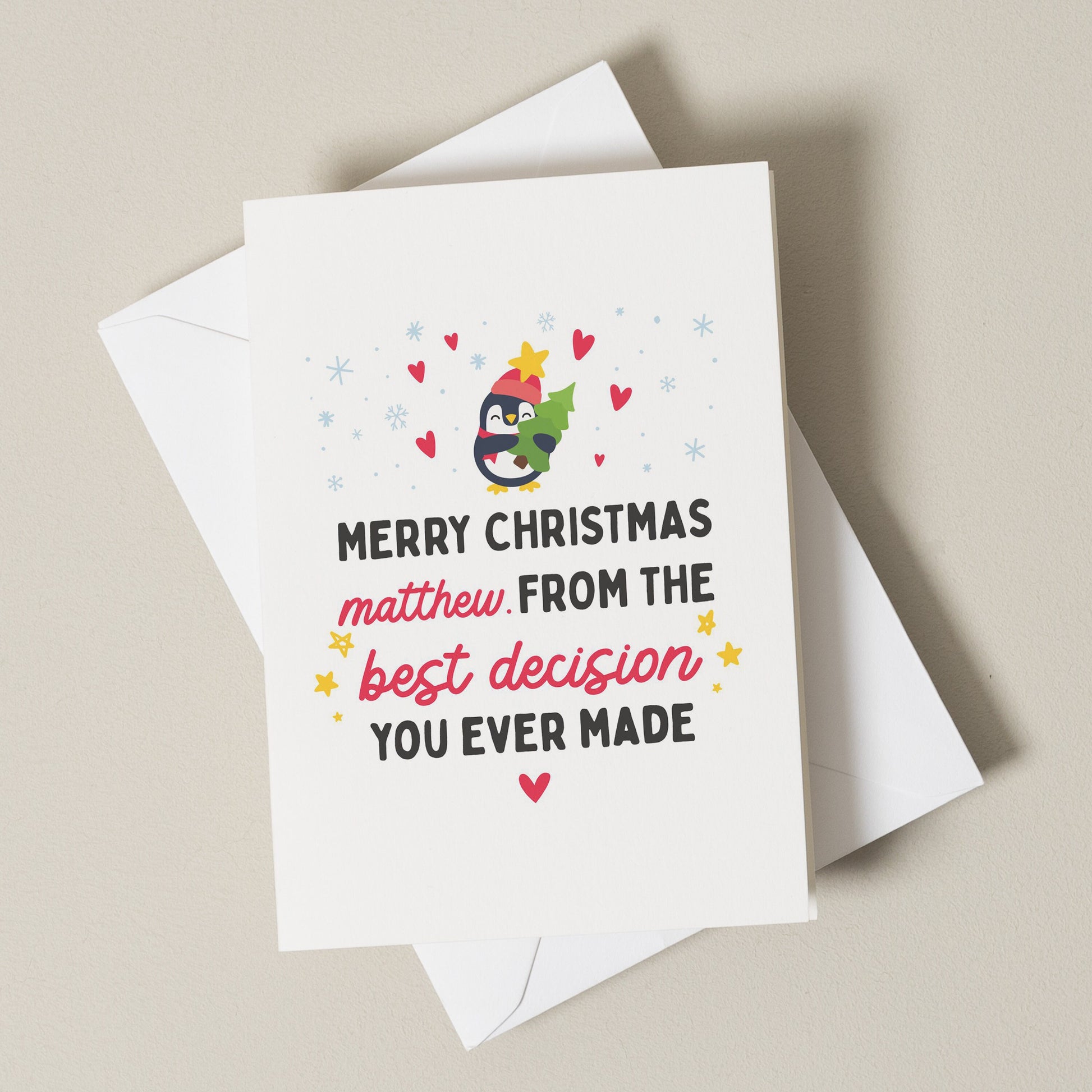 Husband Christmas Card, Funny Boyfriend Christmas Card, Christmas Card For Man, For Him Christmas Card, To My Fiancé At Christmas