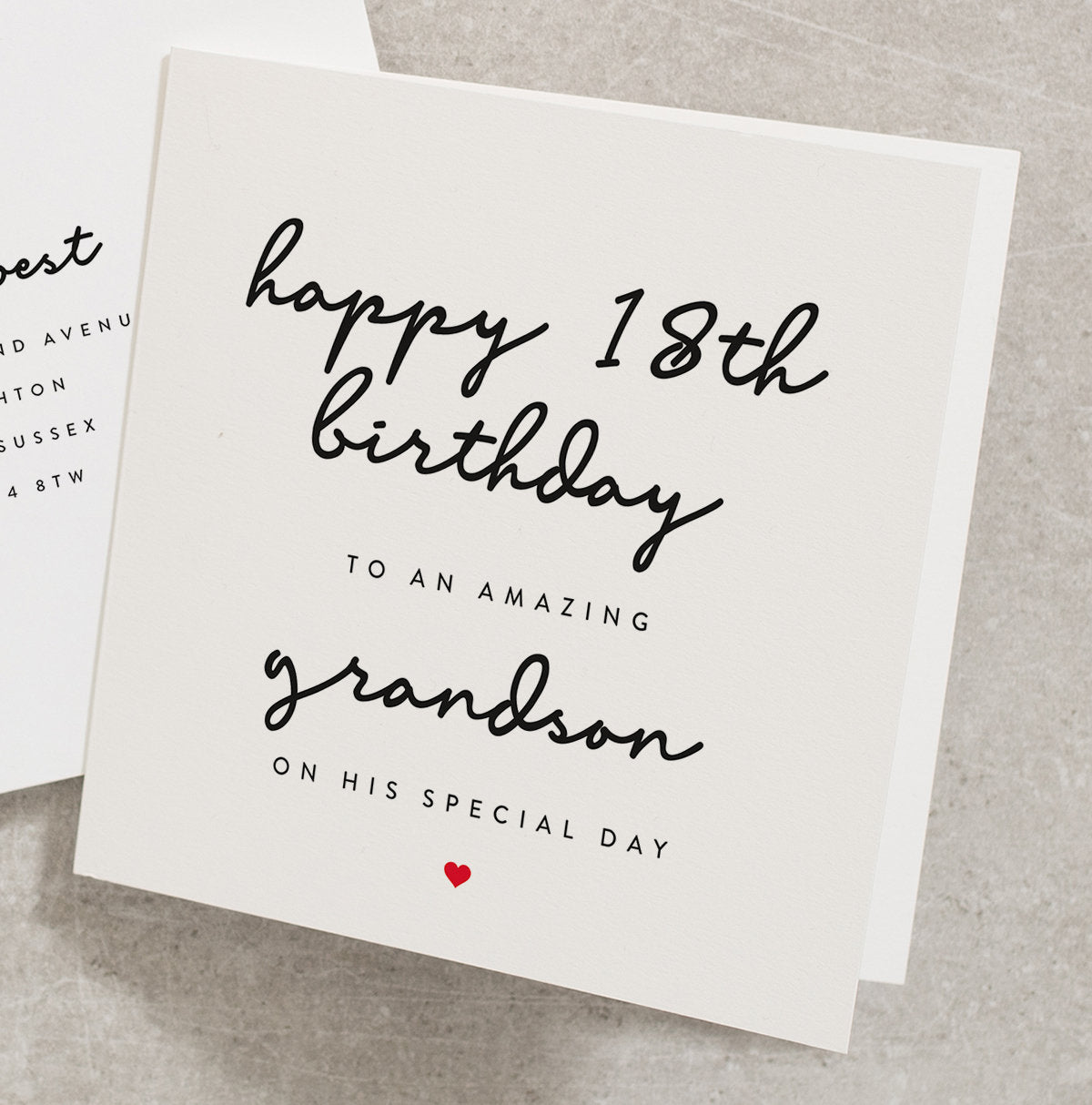 Happy 18th Birthday Card To An Amazing Grandson On His Special Day, Grandson 18th Birthday Card, 18th Birthday Card For Grandson BC404