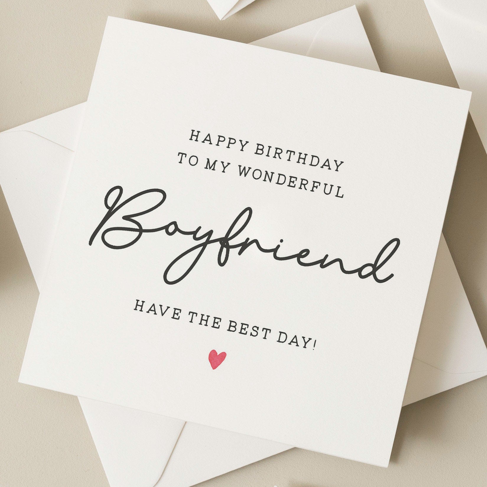 Birthday Card For Boyfriend, Boyfriend Birthday Card, Wonderful Boyfriend Card, Birthday Gift For Boyfriend, Romantic Card For Boyfriend