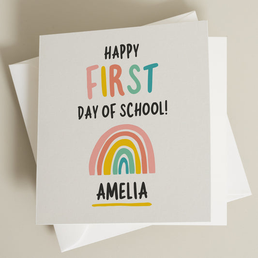 First Day Of School Good Luck Card, Personalised New School Card, School & Nursery Good Luck Card, Starting School Prop, New School Card