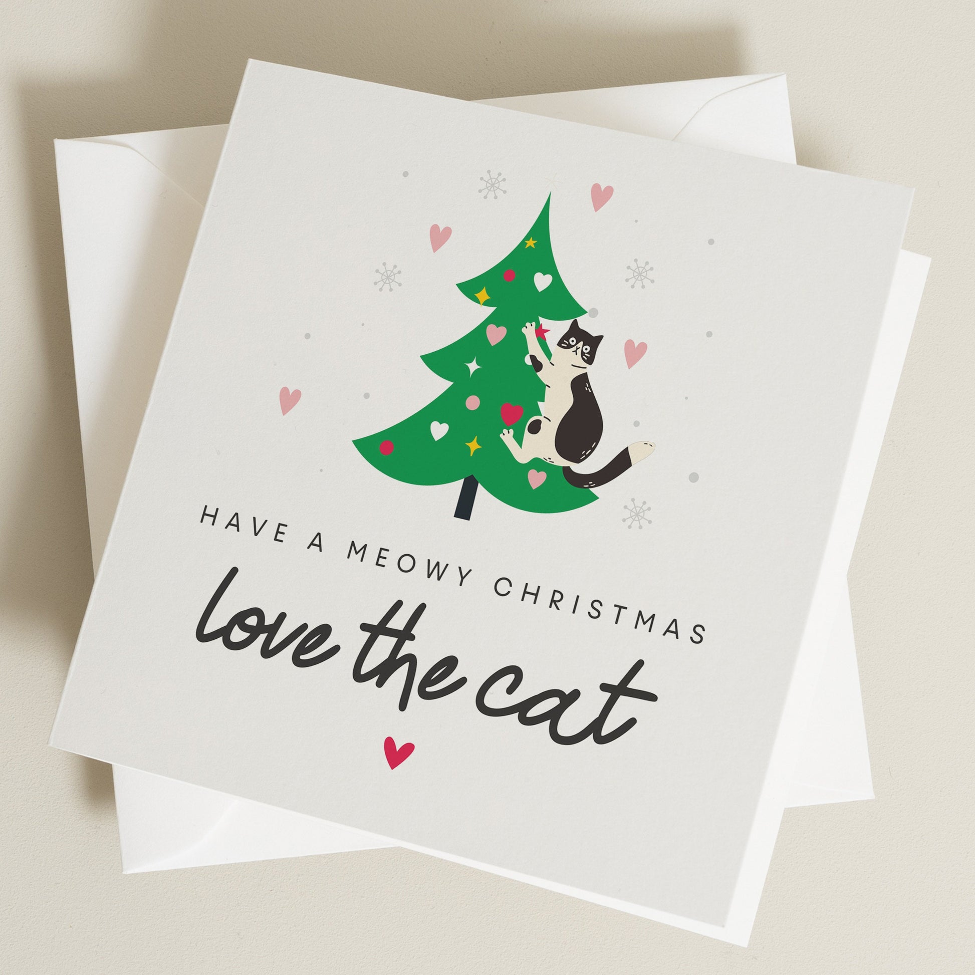 Cat Dad Christmas Card, Cat Mummy Christmas Card, Fur Baby Personalised Christmas Card From The Cat, Christmas Card From Pet, Cat Parents