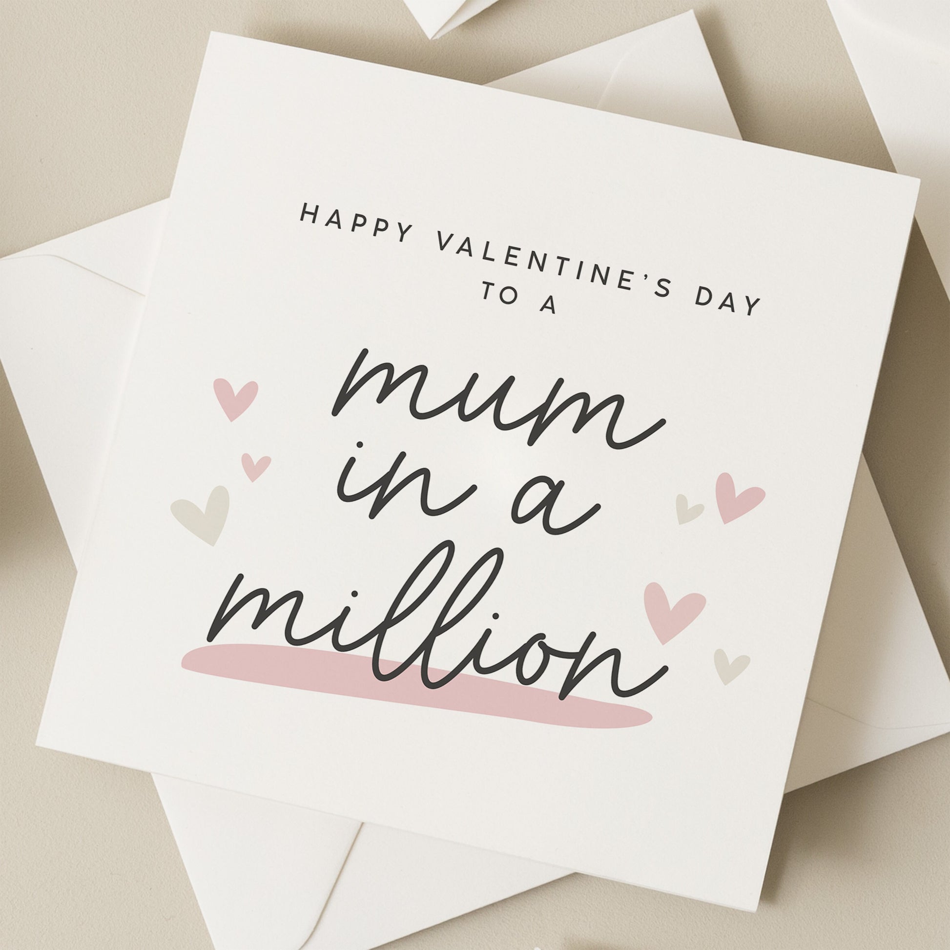 Special Mum Valentines Day Card, Mum In A Million Card, Valentine Card Mum, For Mum, Mummy, Mum Valentines Card, Mummy Valentines