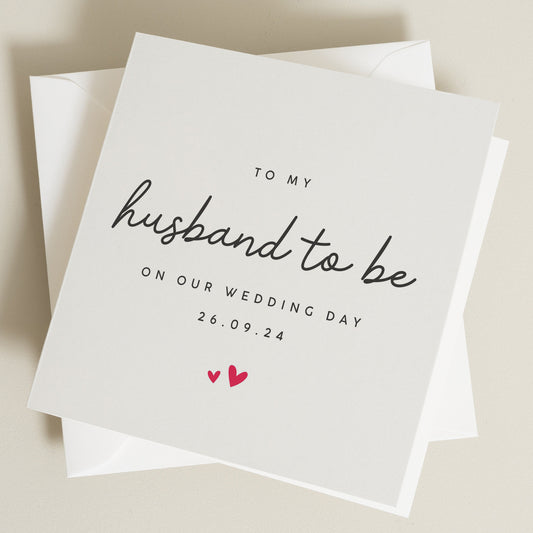 Husband To Be Wedding Day Card, Wedding Day Card For Husband To Be, Wedding Gift Card, Congratulations Wedding Day Card