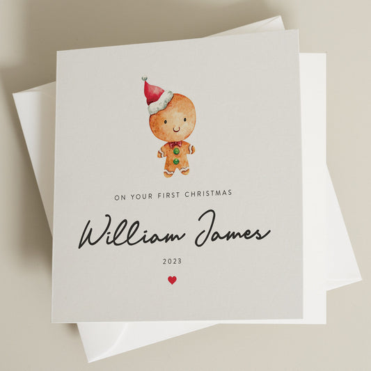 Personalised Baby First Christmas Card, 1st Christmas Card For Baby, Christmas Baby Boy or Girl Card, Christmas Card For Baby CC571