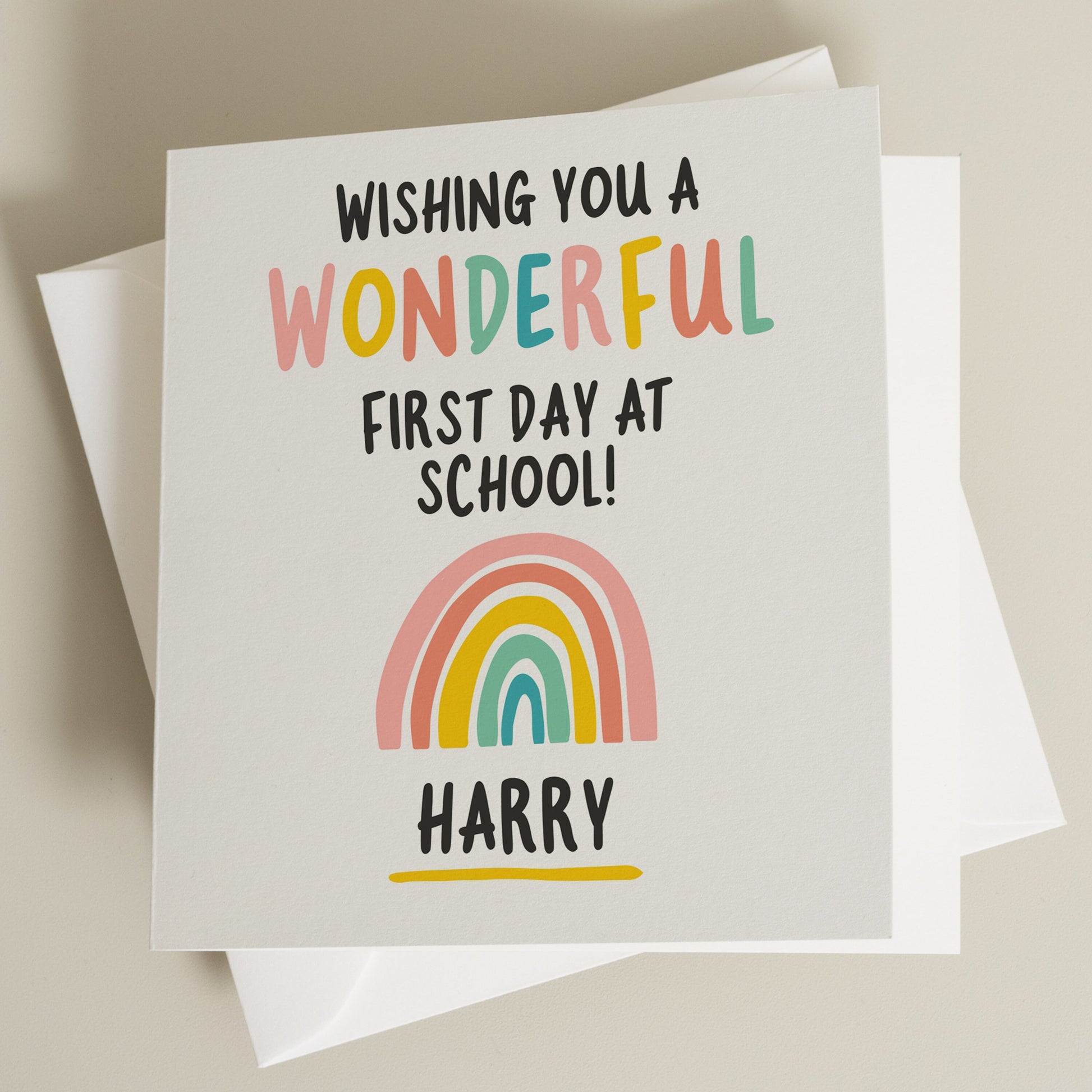 Starting School Good Luck Card, Personalised First Day Of School Greeting Card, New School & Nursery Good Luck Card, Good Luck At School