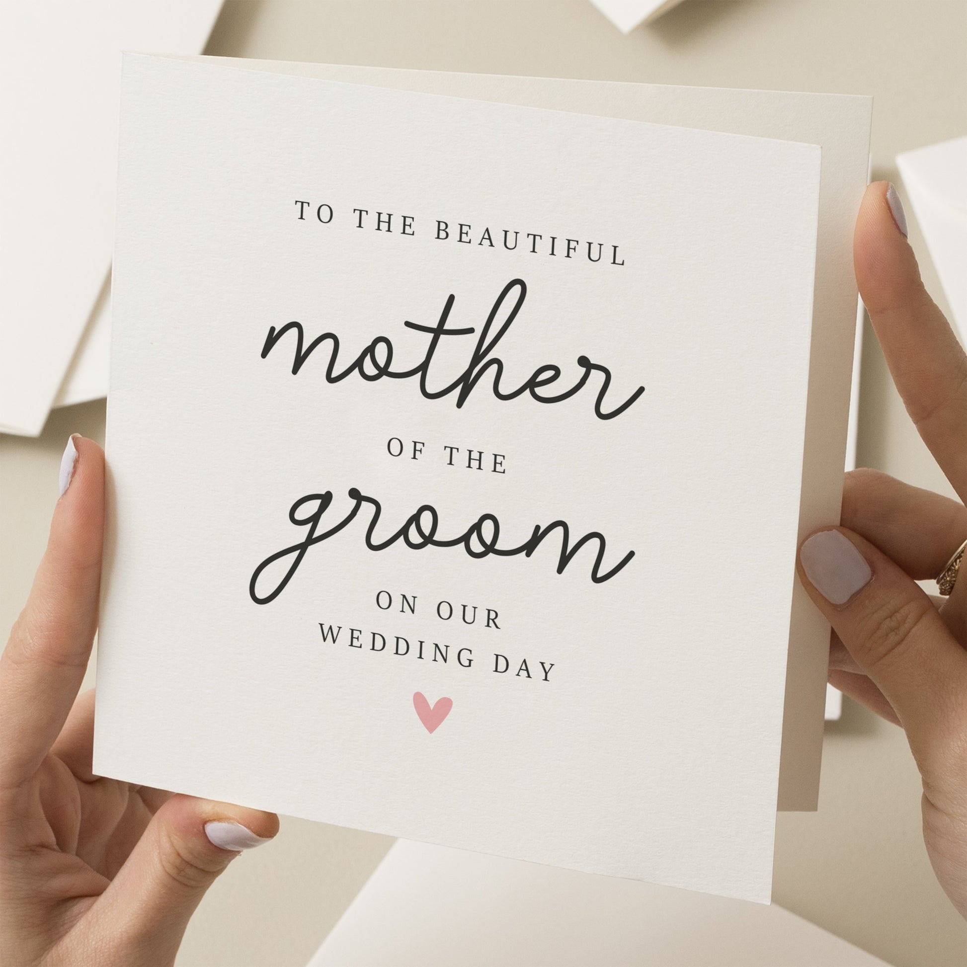 To My Mother In Law On Our Wedding Day Card, Wedding Card For Mother of the Groom, Parents of the Groom Thank you Card, Bridal Party Card