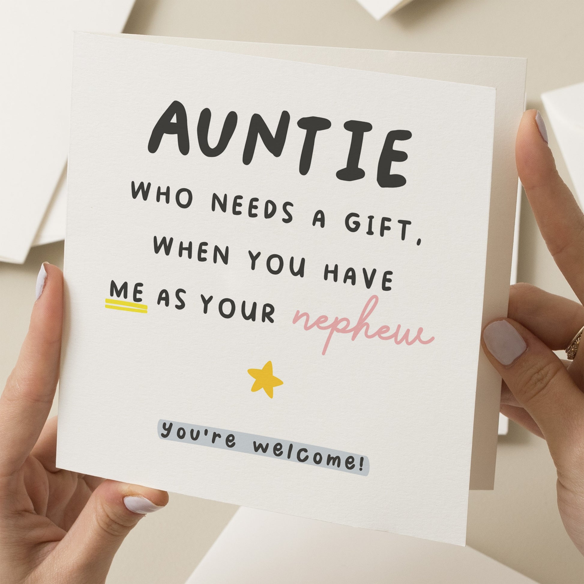 Funny Birthday Card For Auntie, Auntie Birthday Card, Aunt Birthday Gift, Birthday Card From Nephew, Joke Birthday Card, For Aunt, Aunty