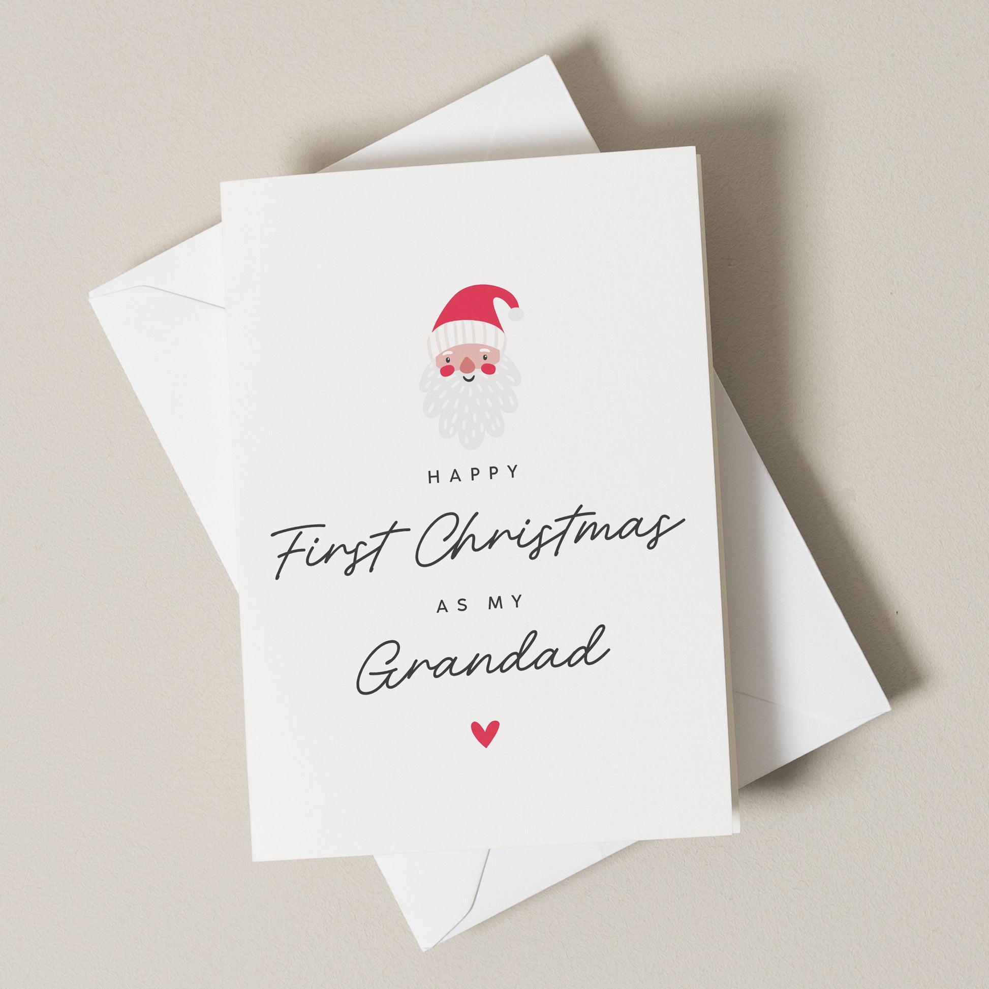 Happy First Christmas as My Grandad, Christmas Card for Grandad, First Christmas Grandpa Card, Grandad Christmas Card, Xmas Grandad