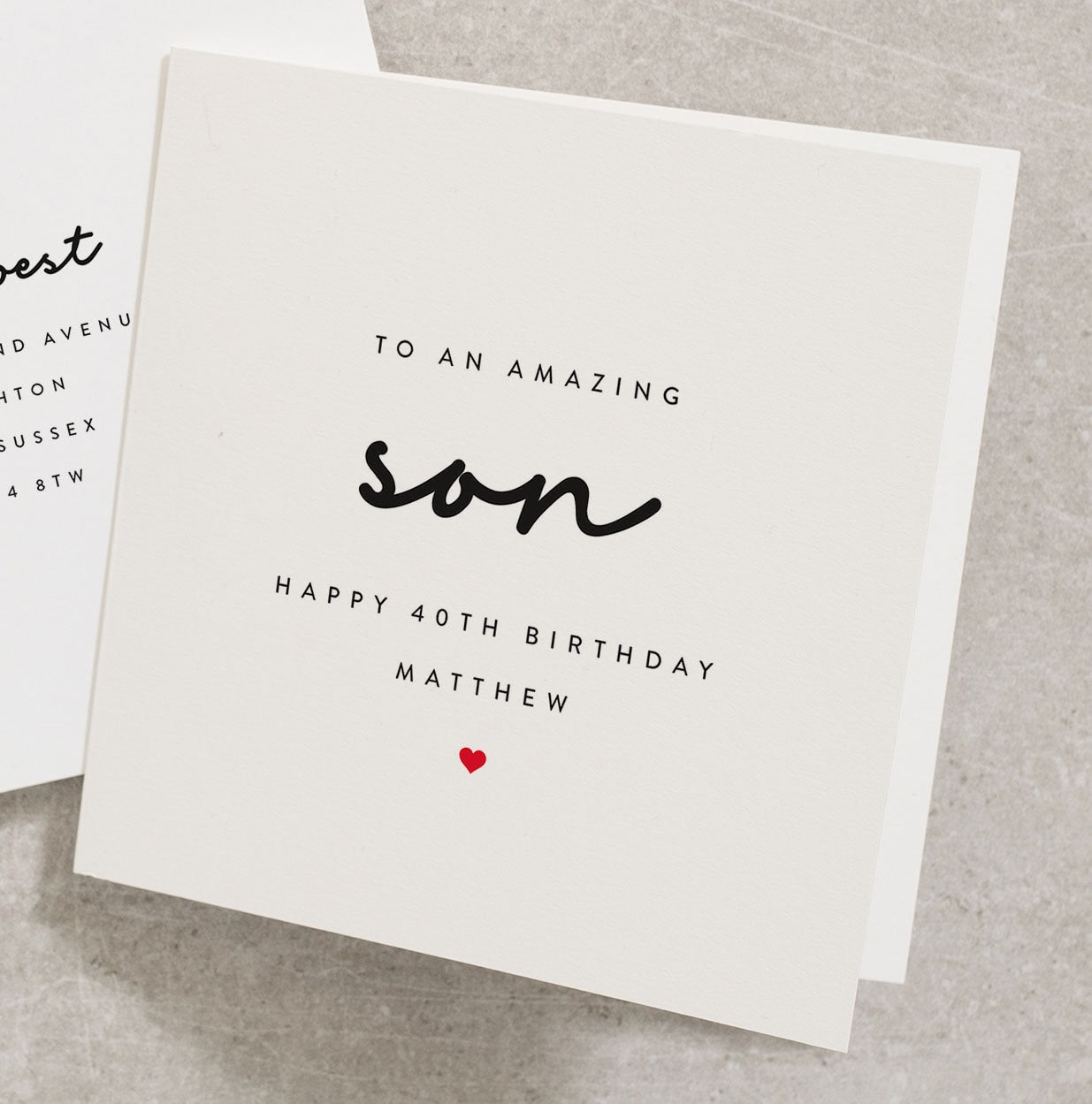 To An Amazing Son, Happy 40th Birthday Card, Personalised Birthday Card For Son, Birthday Card 40 For Him, From Mum, From Dad BC521