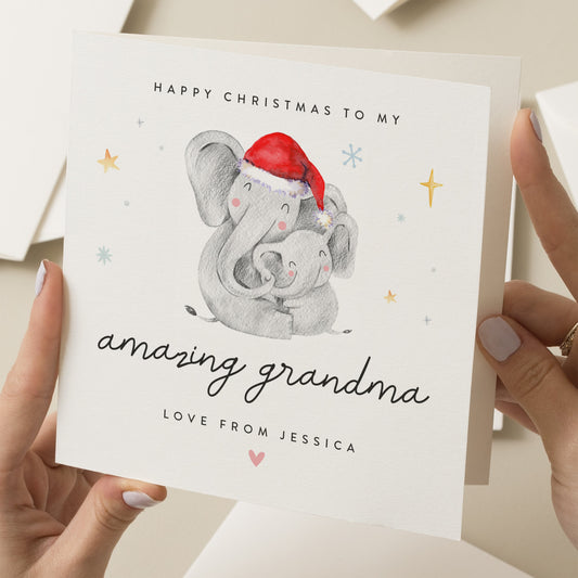 Christmas Card For Grandma, Nan Christmas Card, Nanny Christmas Card, To An Truly Amazing Grandma This Christmas, From Grandchild