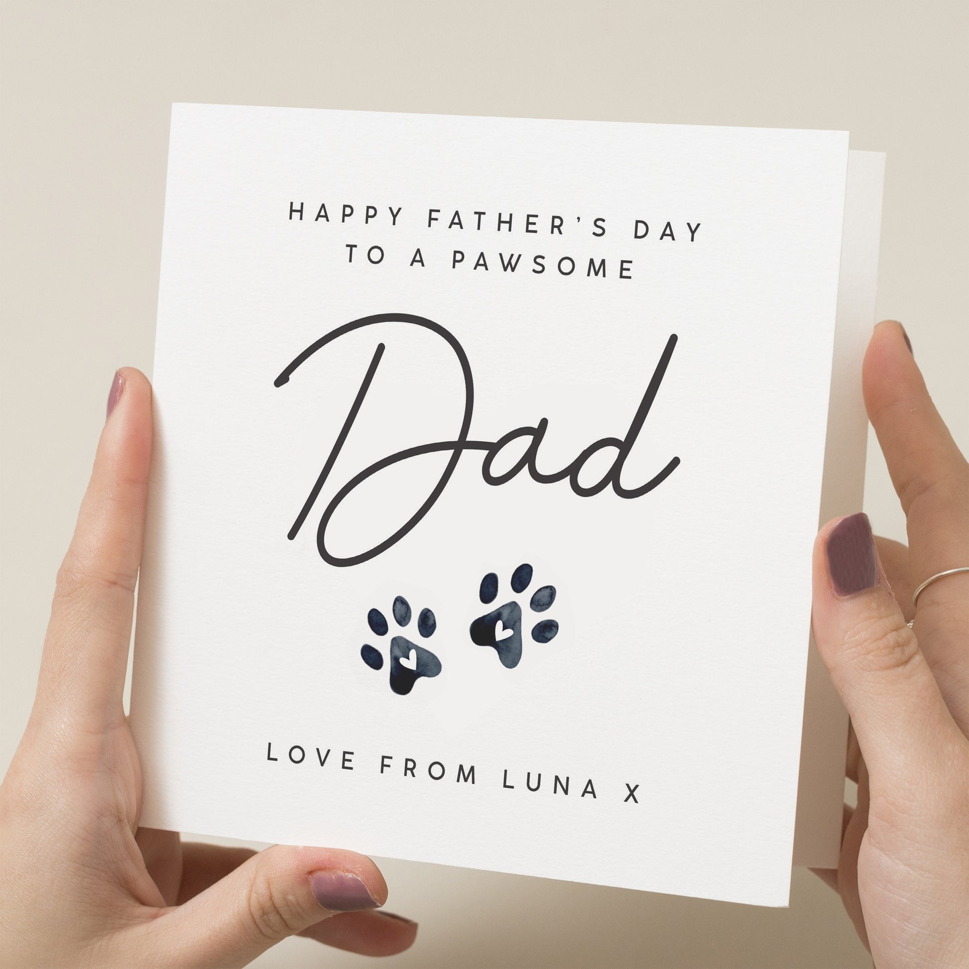 Personalised Dog Dad Card For Him, Fathers Day Card From The Dog, Best Dog Dad, Happy Fathers Day, Dog Parent, Dog Dad Card, Gift From Dog