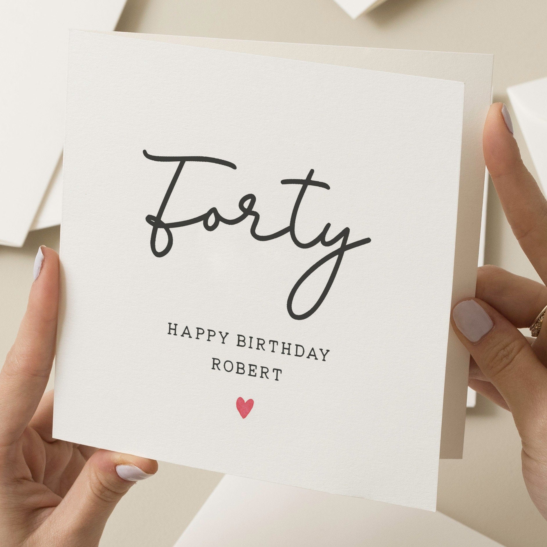 40th Birthday Card, Simple Birthday Card For Her, Fortieth Birthday Card, For Him, Milestone Birthday Gift, 40 Today, Happy 40th Birthday