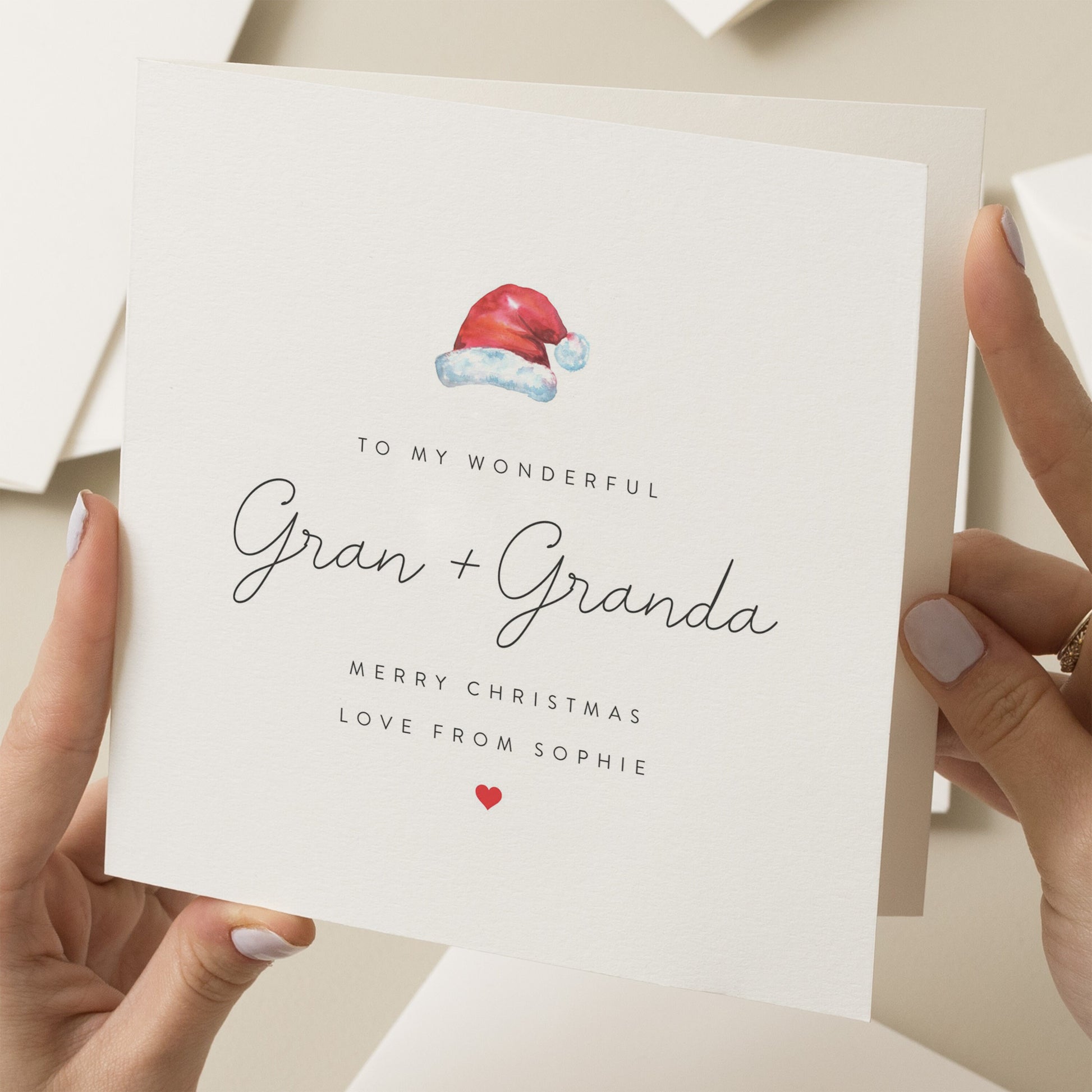 Gran And Grandad Christmas Card, Grandparents Christmas Card, Christmas Card Nan And Grandad, Grandparents Xmas Card, Family Christmas, Gift