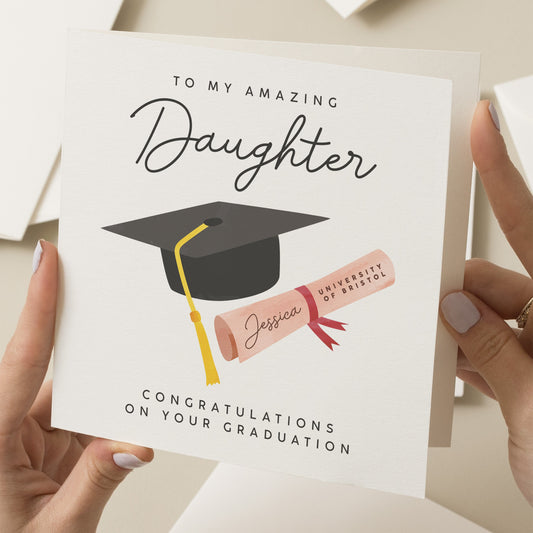 Daughter Graduation Card, Graduation Card, Graduation Gift, Congratulations On Your Graduation Card, Proud Of You Card, Graduation & School