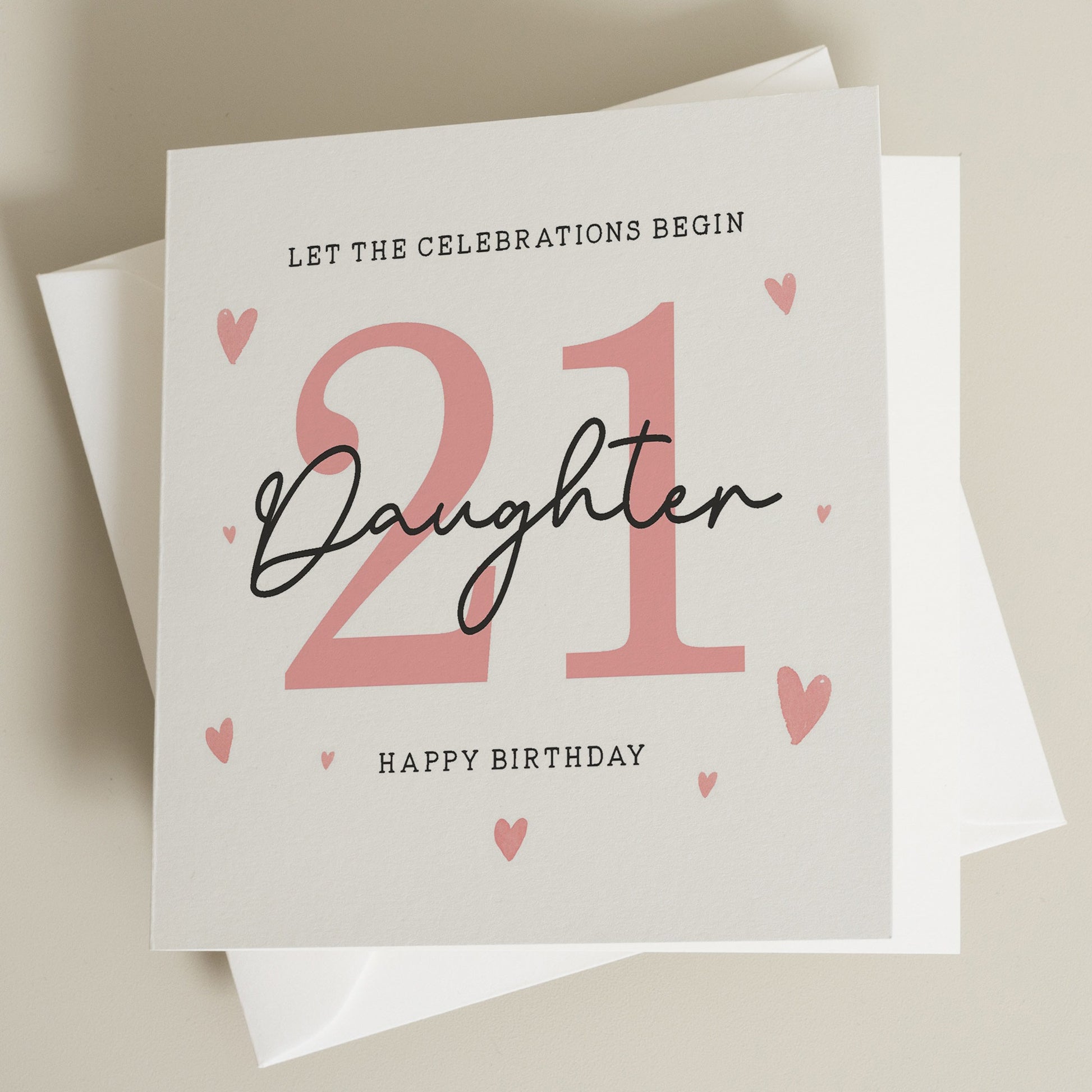 21st Birthday Daughter Card, Birthday Card For Daughter, 21st Birthday Gift For Daughter, Twenty First Card Daughter, Daughter Birthday Gift