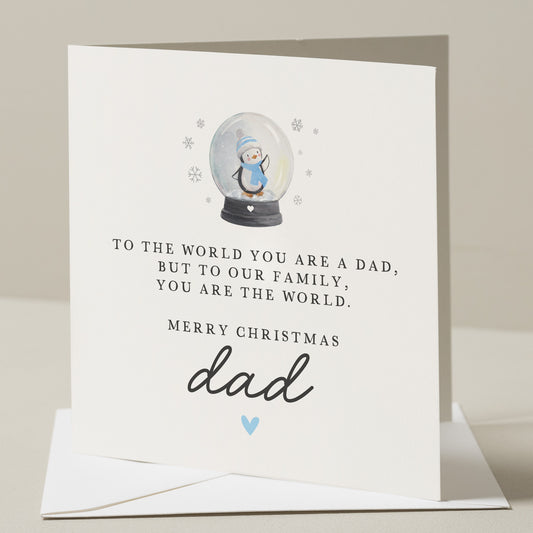 Christmas Card For Dad, Dad Christmas Card, Simple Christmas Card To Daddy, Amazing Dad Card, Xmas Card New Dad, Love You Dad