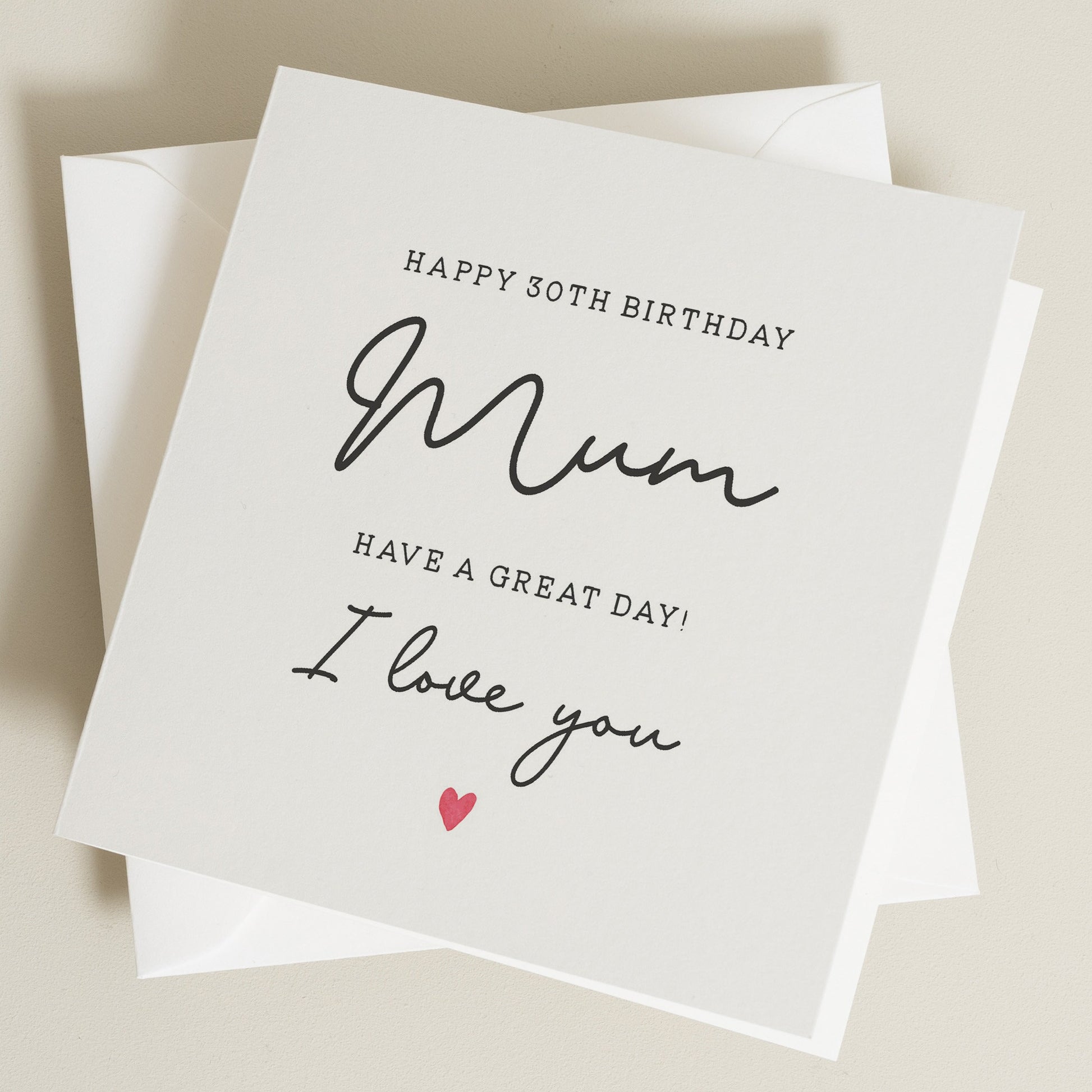 30th Birthday Card For Mummy, Birthday Mum Card, Thirtieth Birthday Mummy Card, Happy Birthday Mum, Birthday Dad Gift, Mother, Mom