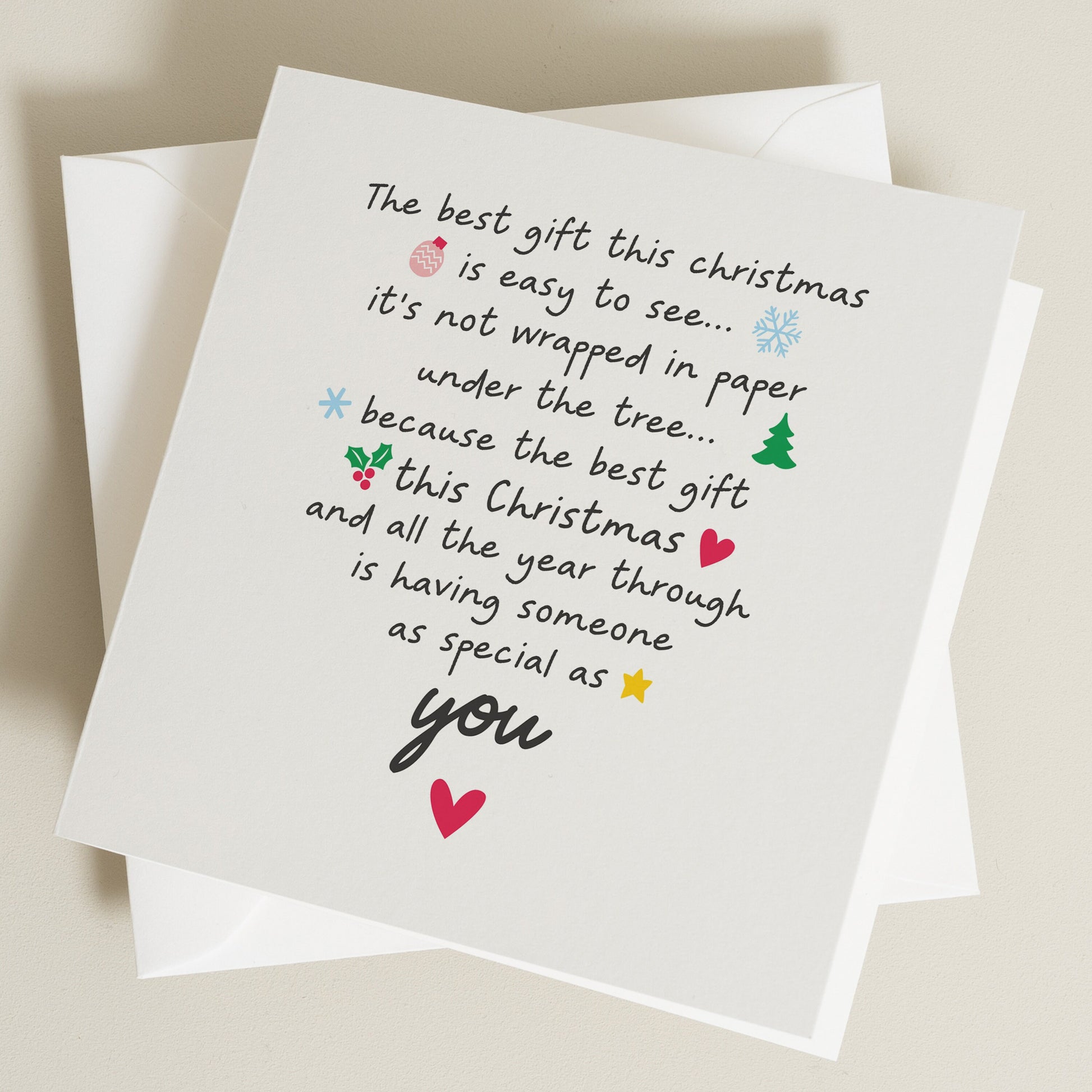 Cute Christmas Poem Card, Funny Personalised Christmas Card, Boyfriend Christmas Card, Romantic Christmas Card, Family Christmas Card