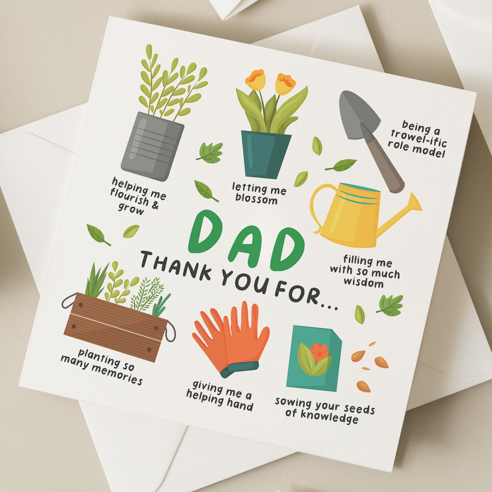 Dad Birthday Card, Gardening Birthday Card For Dad, Dad Birthday Gift, Gardening Pun Card, From Daughter, Gardening Lover Card, To Dad