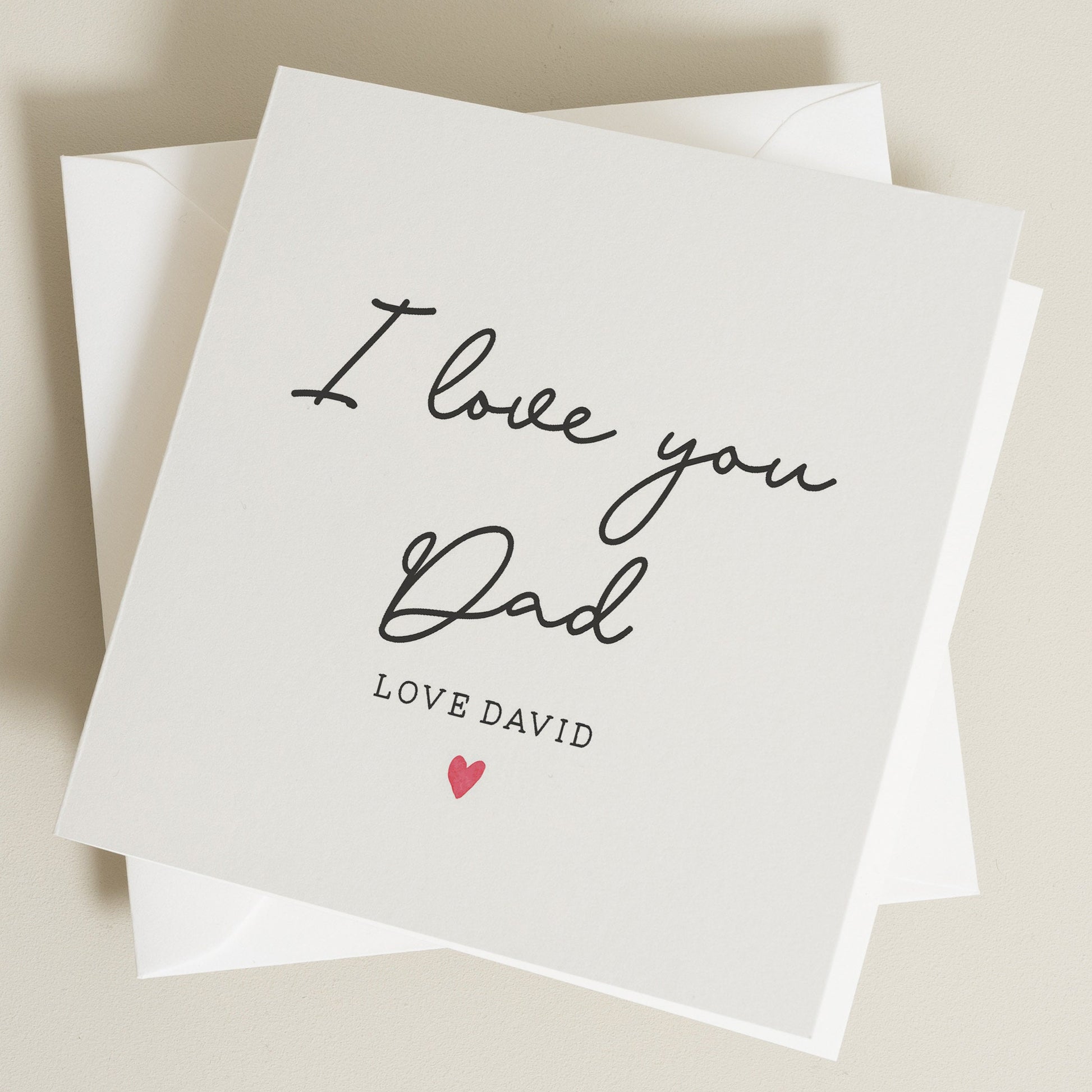 Personalised Card For Dad Fathers Day, Cute Fathers Day Card For Dad, Simple Fathers Day Card From Son, Son Fathers Day Gift, Love You Dad