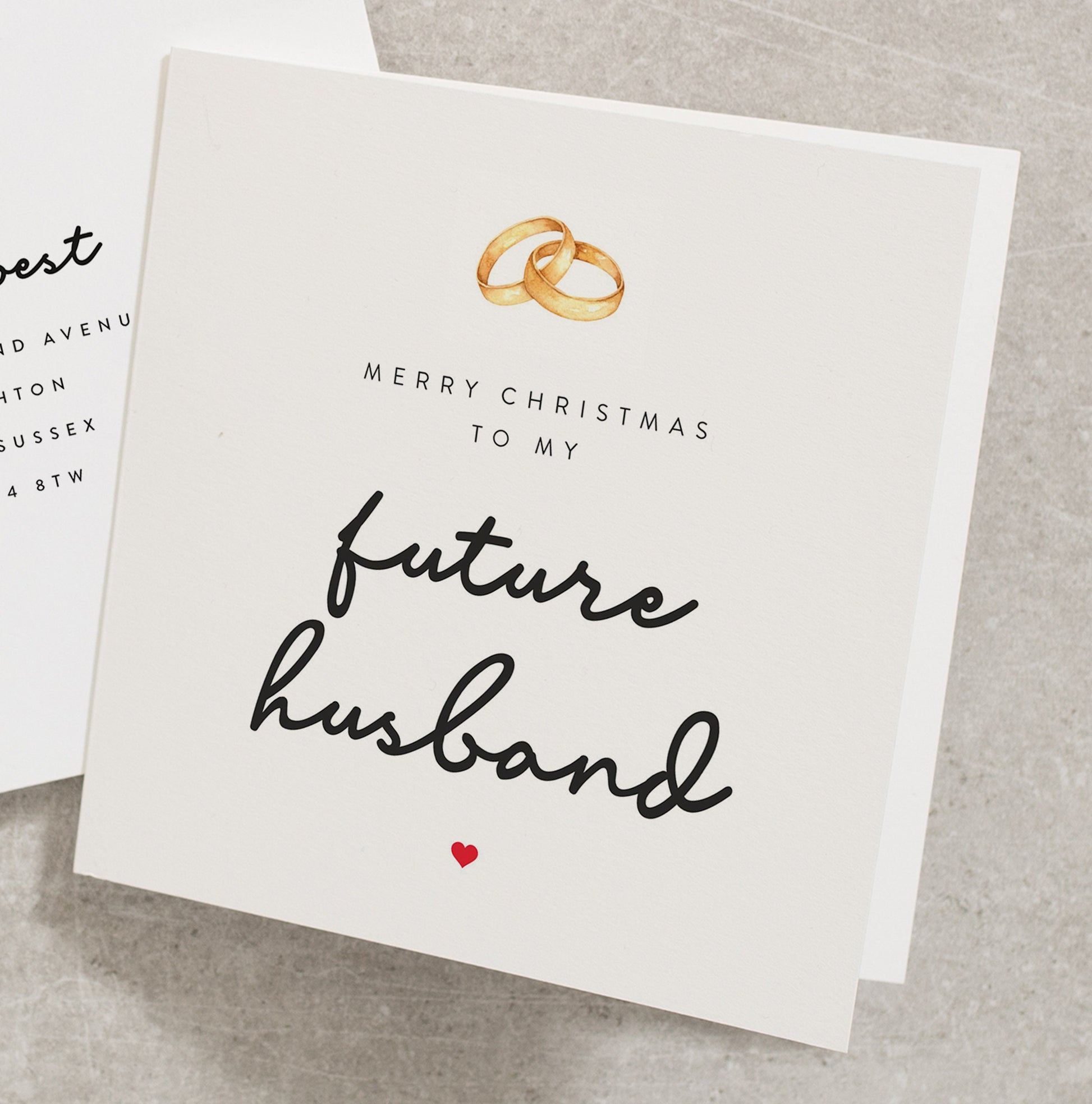 Future Husband Christmas Card For Him, Merry Xmas Fiancé, To My Future Husband, Cute Fiancé Cards, For My Fiancé On Christmas CC273