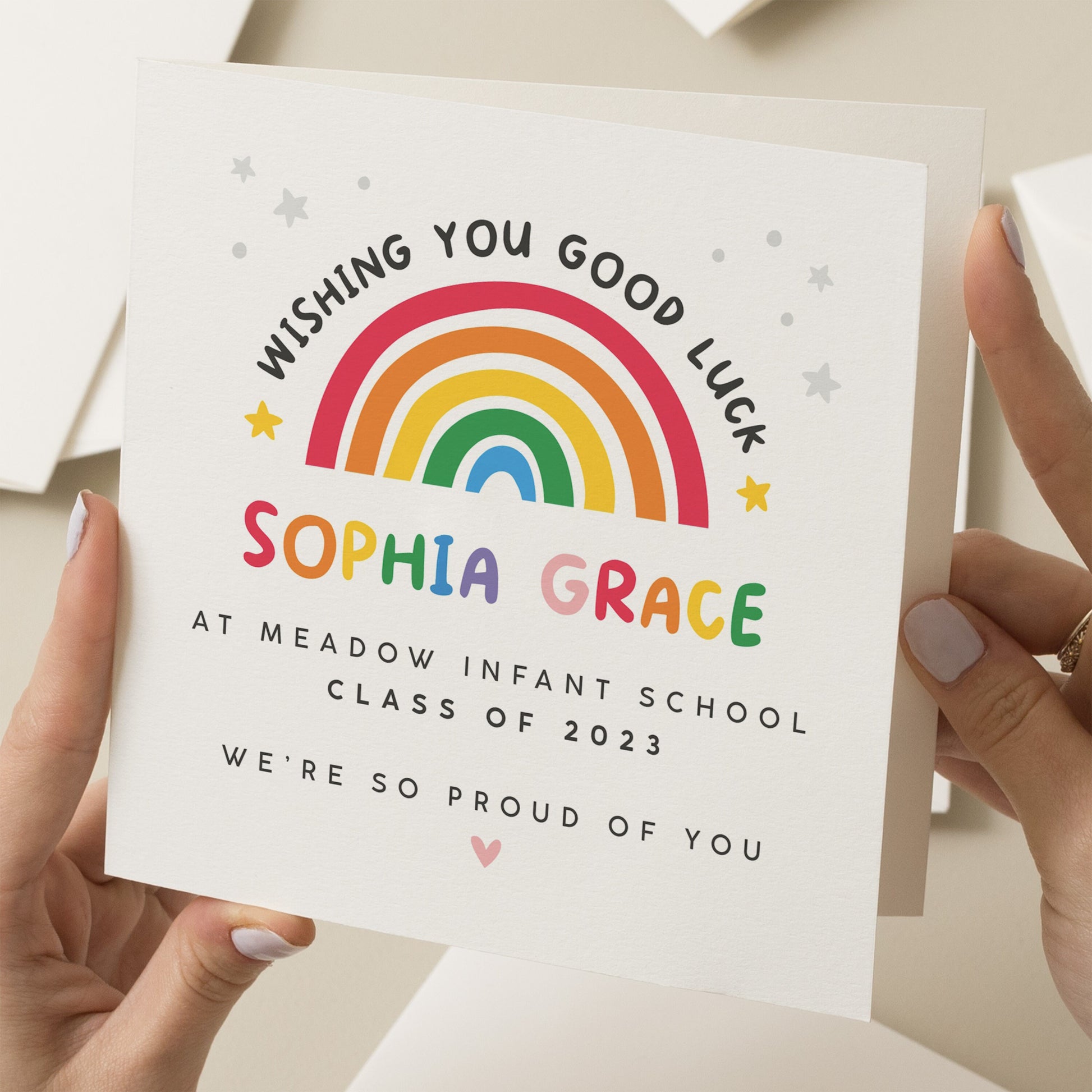 First Day Of School Card, Good Luck Card, 1st Day Of School, School Starter Card, Back To School Card, Personalised School Card