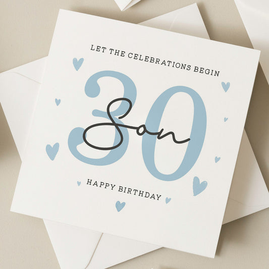 30th Birthday Card, For Son, Son 30th Birthday Card, 30th Birthday Card For Son, 30th Birthday Gift For Him, Thirtieth