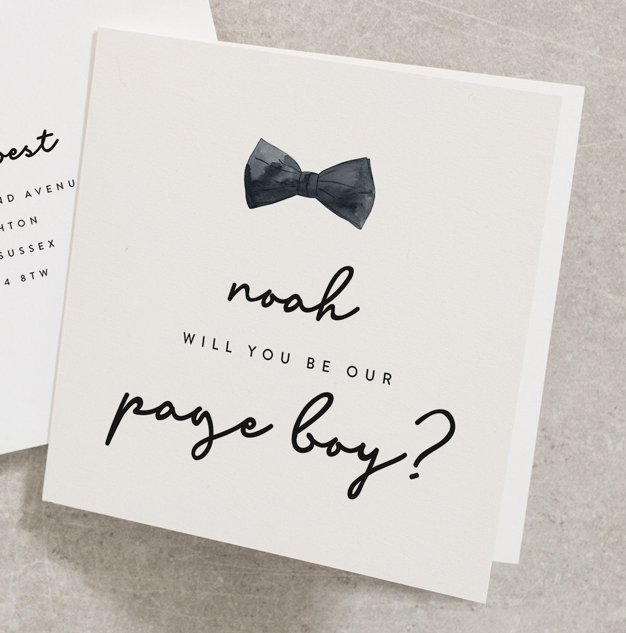 Page Boy Card, Cute Wedding Card, Will You Be Our Page Boy, Wedding Card, For Page Boy, Request, Page Boy Proposal, With Envelope WY055