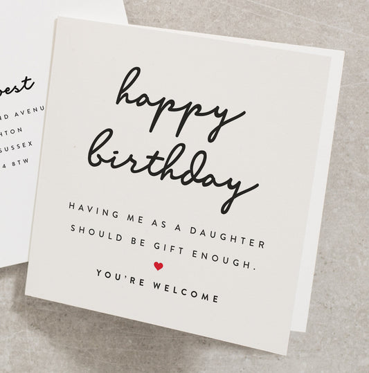 Happy Birthday Daddy Card, Funny Birthday Card For Dad, Dad Birthday Card From Daughter, Happy Birthday Daddy Card, Birthday Card BC1035