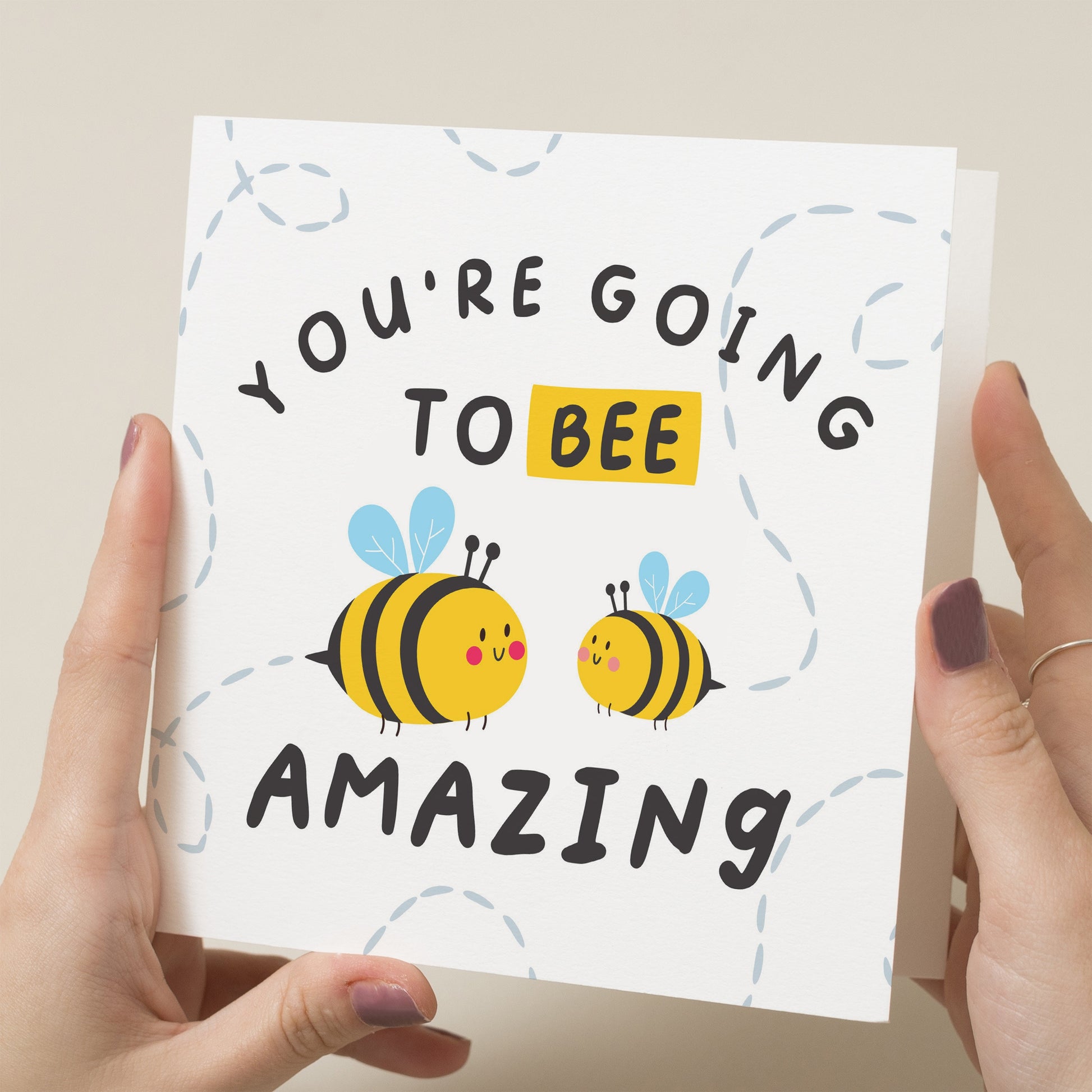 You&#39;re Going To Bee Amazing, Pun Good Luck New Job Card, Colleague New Job Good Luck Gift, Leaving Work Good Bye Card For Coworker