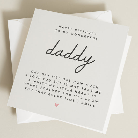 Birthday Dad Card, Poem Daddy Birthday Card, Special Daddy Card, Amazing Dad Birthday Card, Birthday Card For Daddy BC1414