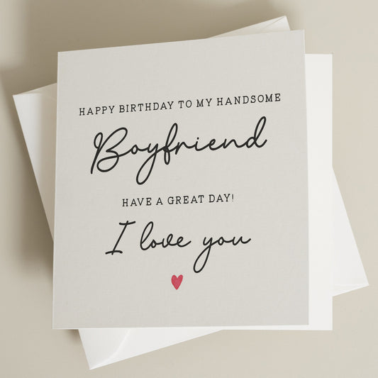 Birthday Card For Boyfriend, Boyfriend Birthday Card, Partner Birthday Card, Happy Birthday Boyfriend, Romantic Card For Boyfriend, For Him