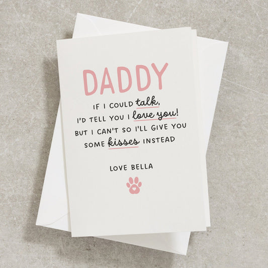 Funny Dog Dad Birthday Card, Fathers Day Card From The Dog, Joke Dog Dad Card For Fathers Day, Best Dog Dad Ever Card, Gift From Dog FC008