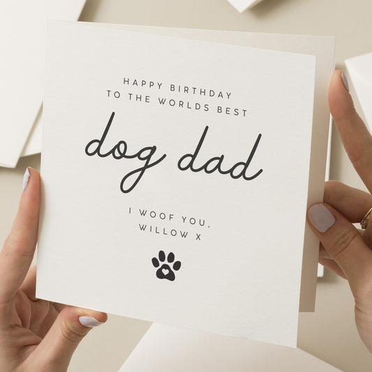 Happy Birthday Card From the Dog, Dog Dad Card, Personalised Card From The Dog, Dog Dad Gift, Card From The Dog, Best Dog Dad Card