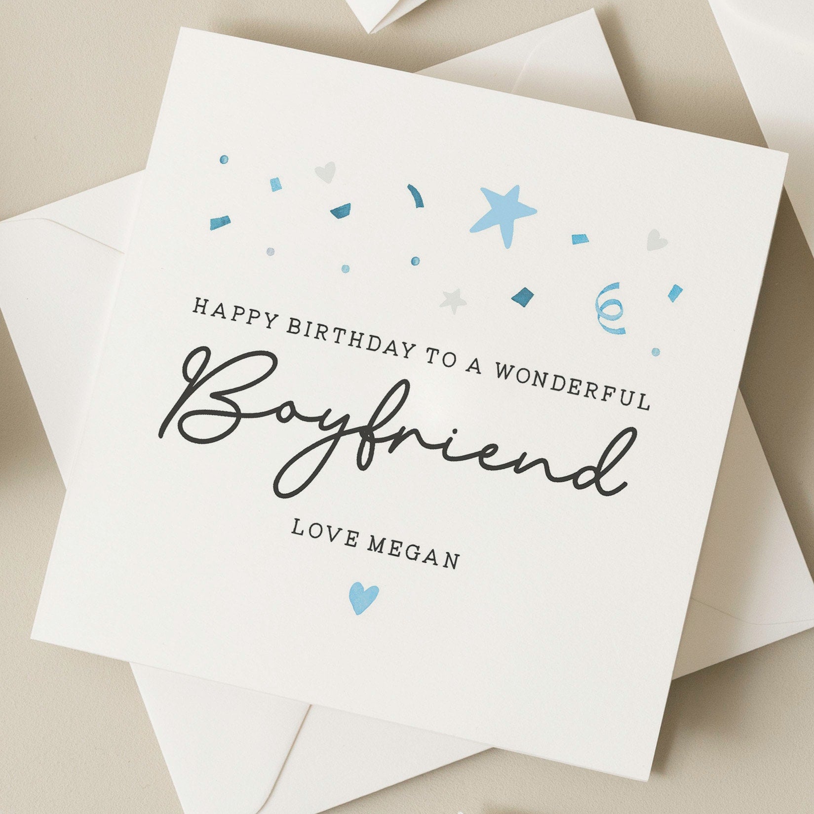 Personalised Boyfriend Birthday Card, Birthday Gift To Boyfriend, Wonderful Birthday Card For Him, Birthday Card For Boyfriend, Card For Him