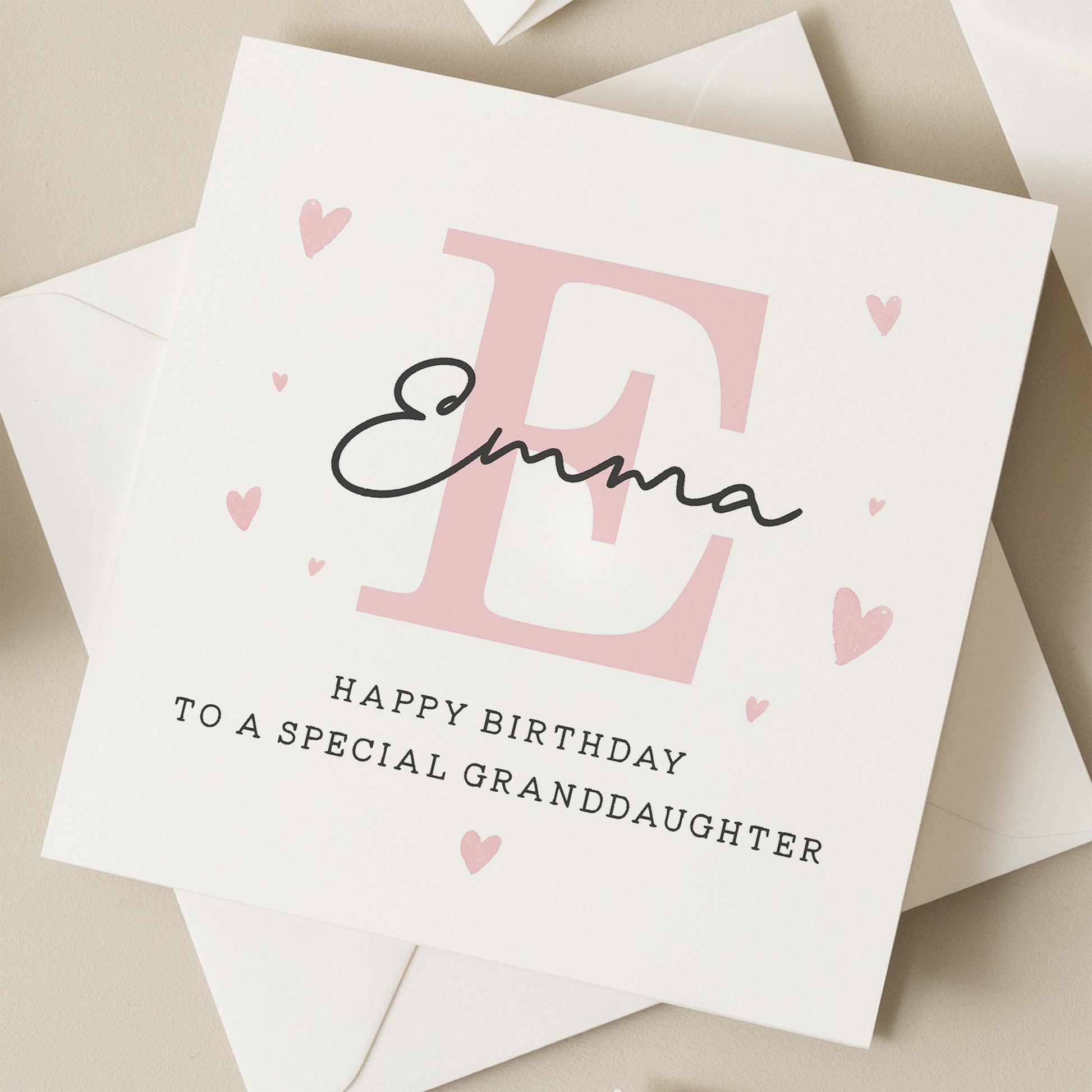 Personalised Granddaughter Birthday Card, Special Birthday Card To Granddaughter, Granddaughter Birthday Gift, Simple Card For Granddaughter