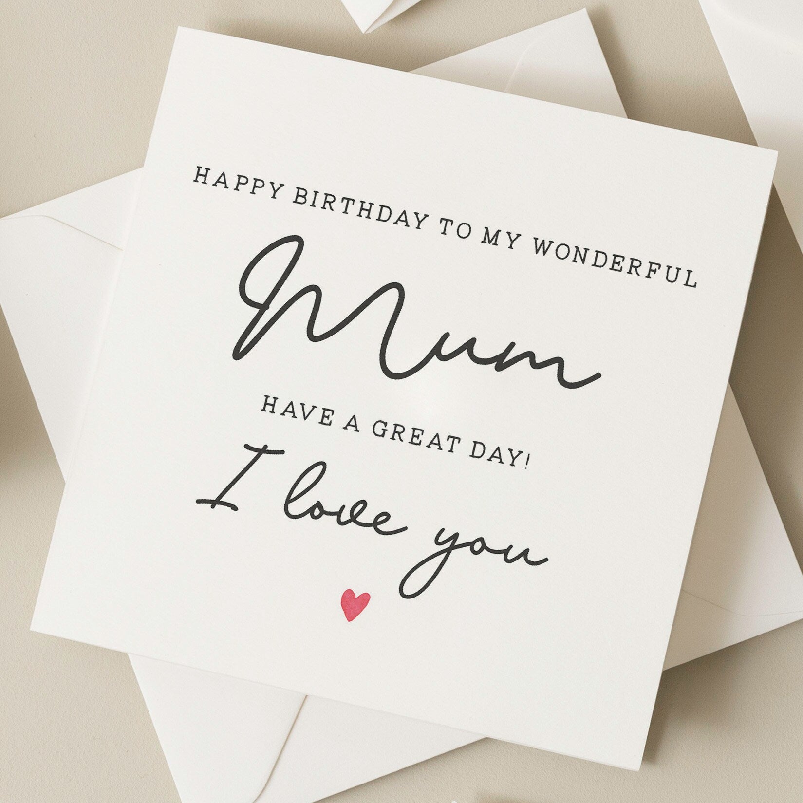 Birthday Card For Mum, Wonderful Mum Birthday Card, Birthday Gift For Mum, Happy Birthday Mum, Mum Birthday Gift, For Mummy, Mom