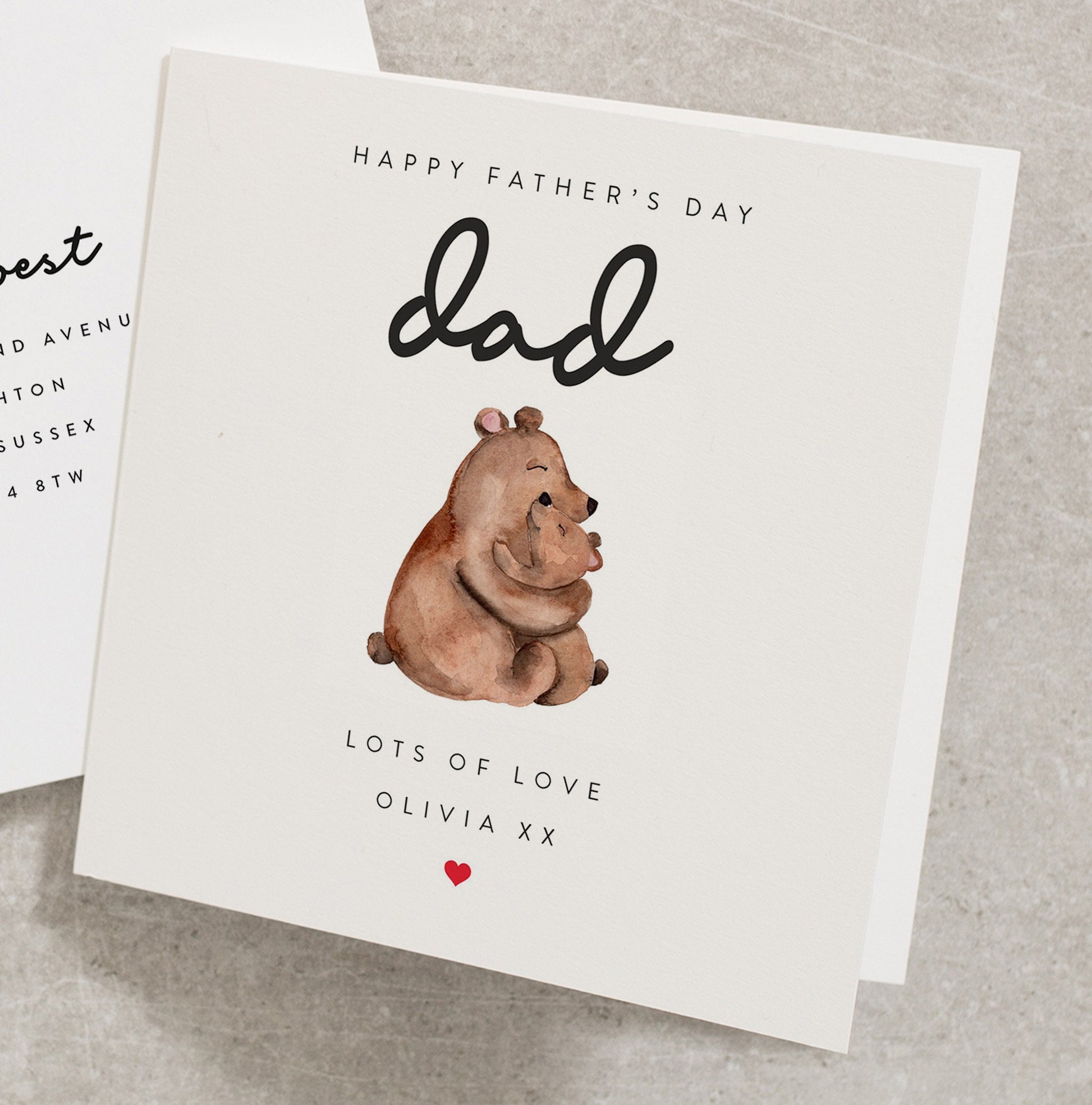 Happy Fathers Day Card Dad Card, Personalised Cute Fathers Day Card From Son, Daughter, 1st Fathers Day Card, Daddy Fathers Day Card FD053